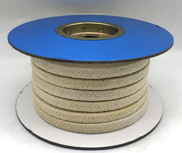 シールと潤滑のための高度な PTFE 含浸紡糸アラミド繊維パッキング